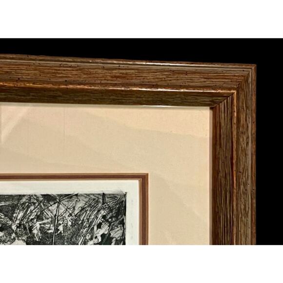 Frank Stack Etching "House With a Turret"-Signed-Numbered-Framed-Print-Fine Art - Picture 9 of 11